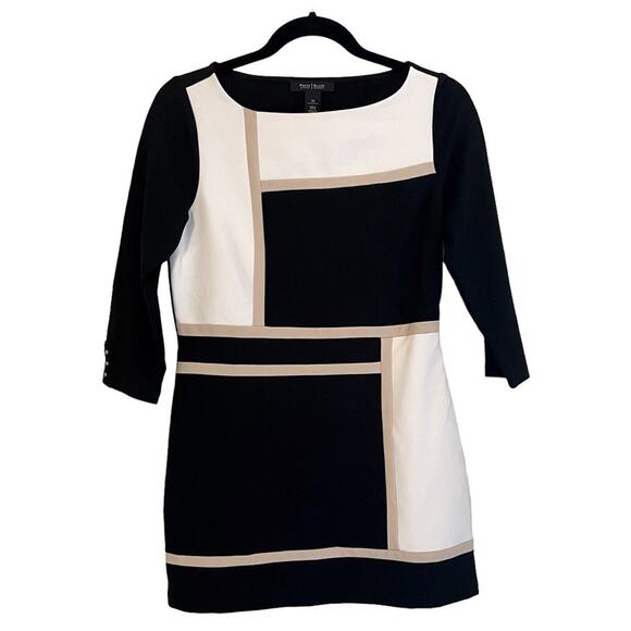 White House Black Market‎ Colorblock Tunic XS - Picture 2 of 7